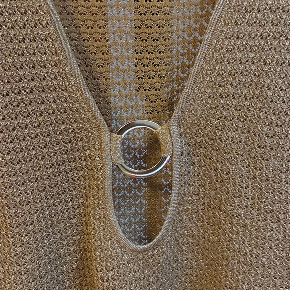 Monday swimwear -MONTEGO MINI DRESS - ANTIQUE GOLD LACE CROCHET- petite - Picture 3 of 6